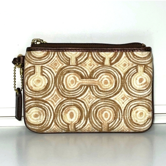 Coach Audrey Optic Swirl Wristlet - Picture 1 of 6
